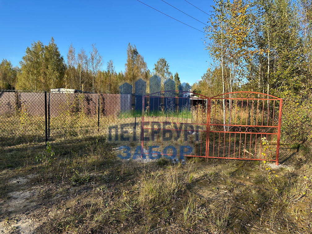 Забор из сетки Рабица в Токсово