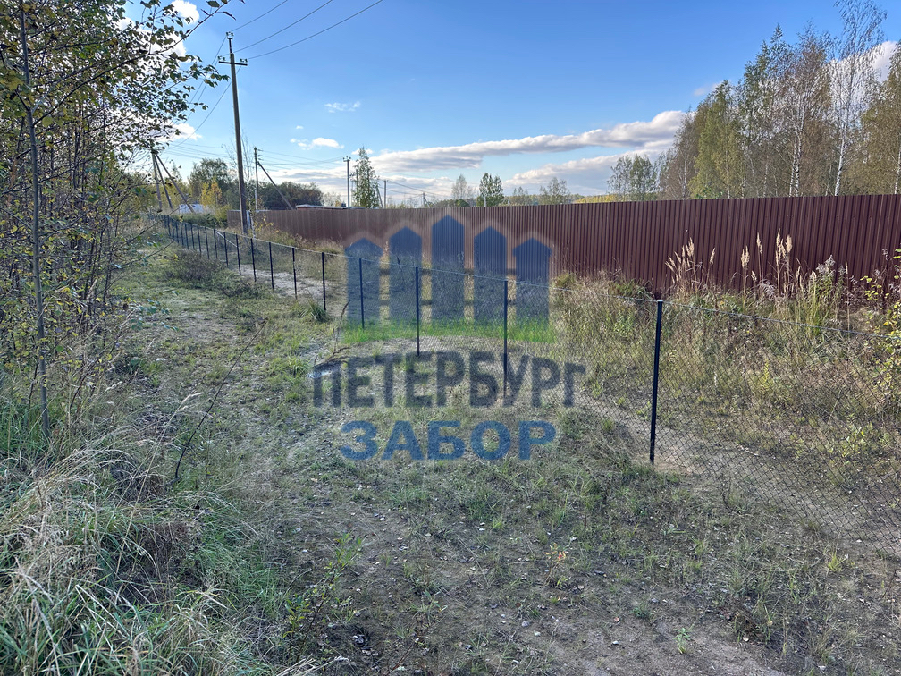 Забор из сетки Рабица в Токсово