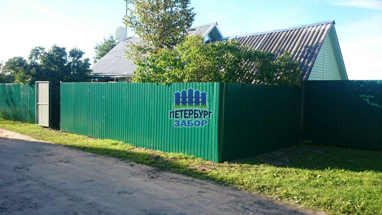 Комбинированный забор в Сланцах
