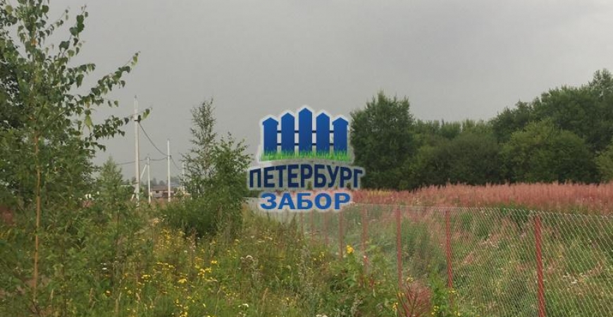 Забор из сетки Рабица в деревне Владимировка